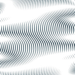 Moire pattern, op art vector background. Relaxing hypnotic backd