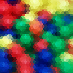 Abstract colorful background of hexagons