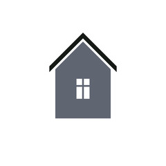 Real estate simple business icon isolated on white background, v