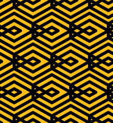 Yellow endless vector texture with parallel black lines, motif a