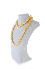 Pearl necklace isolated on the white background