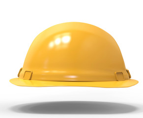 3d rendering yellow safety helmet