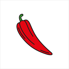 pepper simple icon on white background