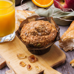 Healthy muffin cake for breakfast
