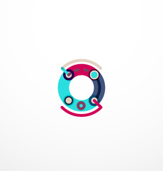 Abstract line design letter logo