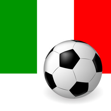 the ball and the flag of Italy