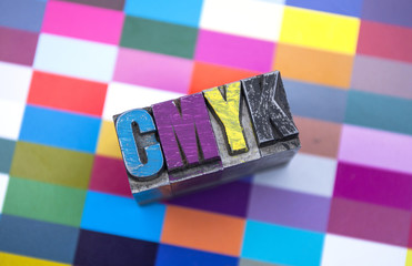 CMYK Bleisatz mit Farbproof 