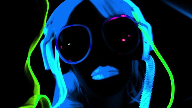 disco gogo dancer glow UV costume