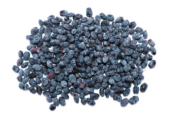 Fresh berries honeysuckle isolated on white background