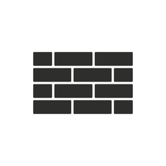 Brick wall - vector icon.