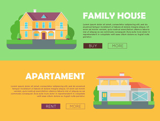 Family House Concept. Modern Apartment Concept.