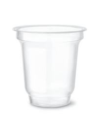 Disposable clear plastic cup