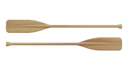 Foto op Canvas Two wooden paddles. Sport oars. © tassel78