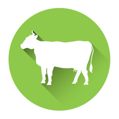 Cow Farm Animal Silhouette Icon
