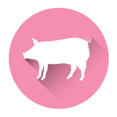 Pig Farm Animal Silhouette Icon