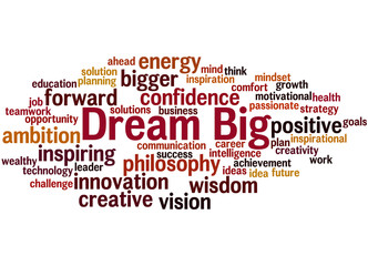 Dream Big, word cloud concept 8