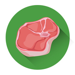 Pork Meat Fresh Food Icon