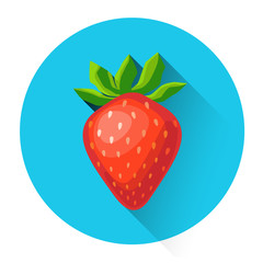 Strawberry Colorful Berry Icon