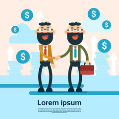 Two Successful Business Man Shake Hand Agreement Concept