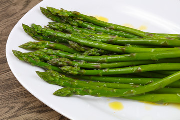Boiled asparagus
