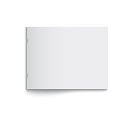 Blank landscape US-Letter format brochure magazine.