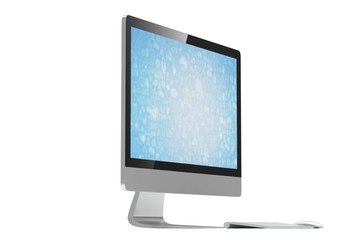 Modern Screen Monitor. 3d rendering.