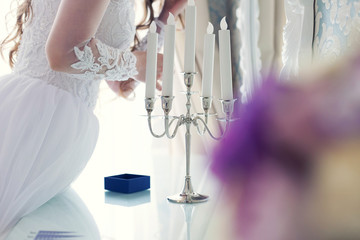 wedding morning of the bride