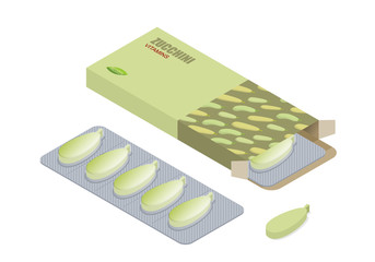 Zucchini vitamins. Vegetarian pills. tablets in pack. Natural pr