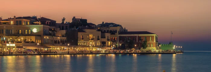 Foto op Plexiglas Chania, Crete, Greece: Venetian harbor © krivinis
