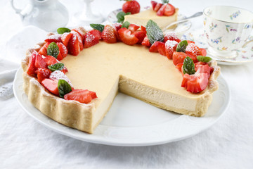 Cheese Cake mit Erdbeeren