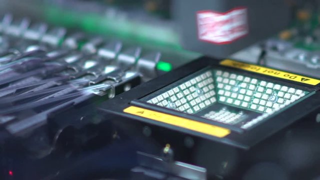 Robotic production of printed Circut Board.