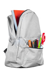 Schoolbag isolated on white background