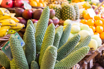 Mercado dos Lavradores, scene in Portugal, Funchal, island of Madeira 
