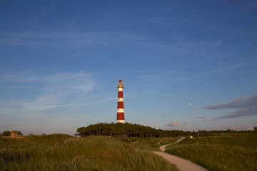 Leuchtturm Ameland mit Dünen