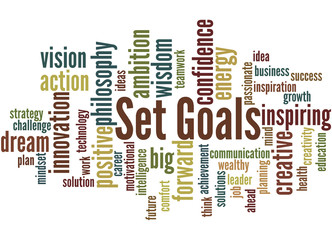 Set Goals, word cloud concept 5