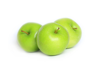 Three Fresh Green Apples