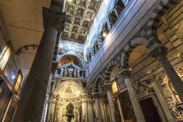 Naklejka premium interiors and details of Pisa cathedral, Pisa, Italy