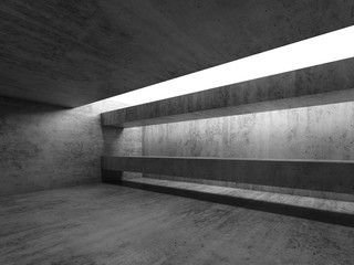 Abstract empty concrete room 3d interior