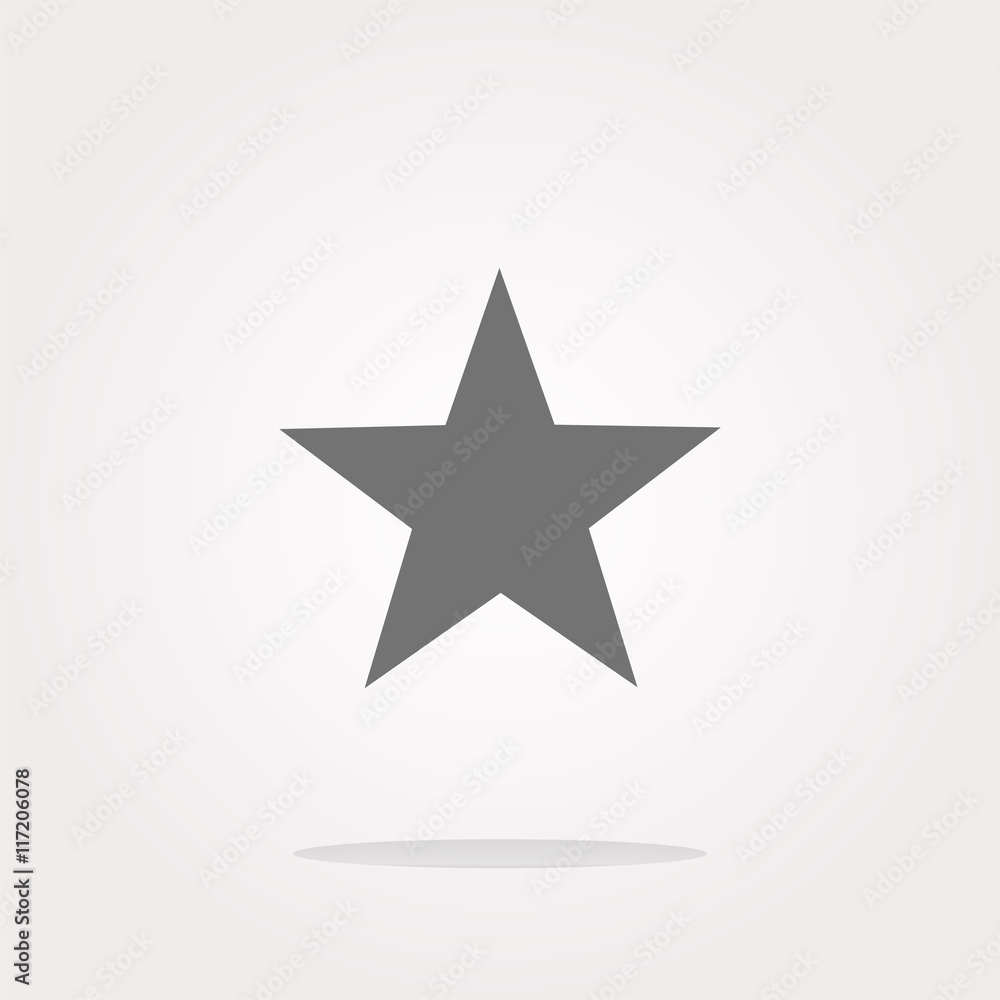 Poster star on web icon, web button isolated on white background . vector illustration
