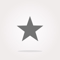 star on web icon, web button isolated on white background . Vector illustration