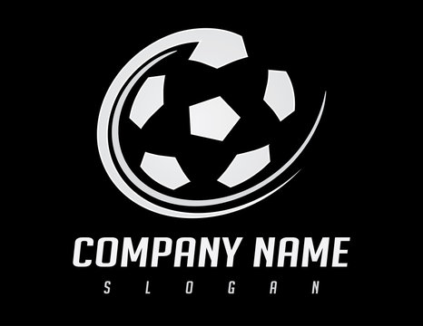 Soccer ball design black background