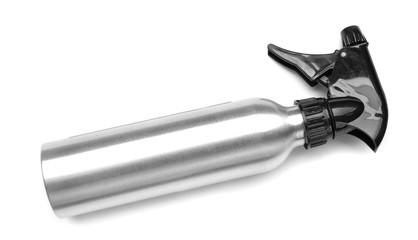 Hairdresser spray container isolated on white