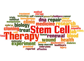 Stem cell therapy, word cloud concept 6