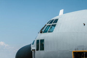 Fototapeta premium Military aircraft front cockpit