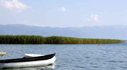 Fototapeta na wymiar Ohrid lake, Macedonia. in summer