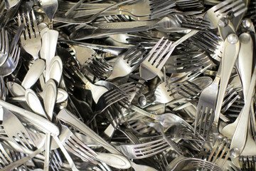 Many silver forks