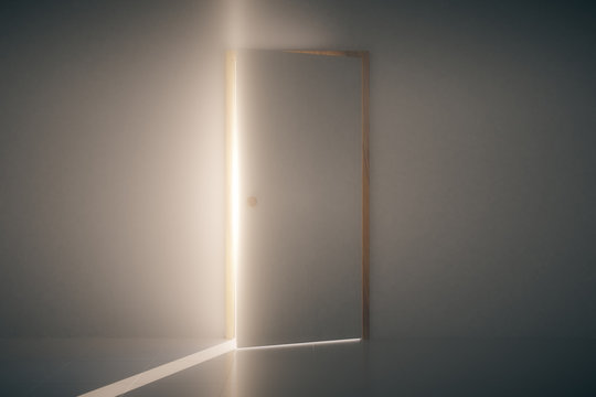 Light Shining Through Open Door