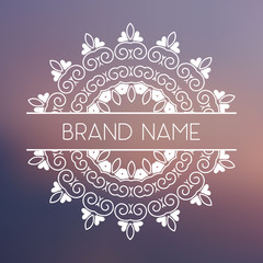 Vector logo template. Geometric mandala for business card, invitations.