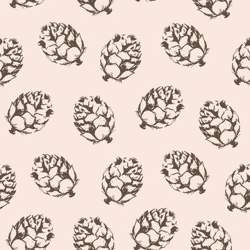 Vector seamless pattern with cones.