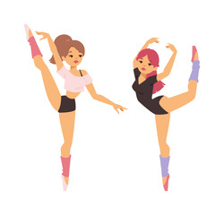 Ballerina dancer vector girl